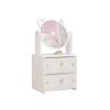 Alunsito Makeup Organizer with Cabinet and Lipstick Shelf Box, Cat Ear Mirror, Cosmetics Storage Box, Dormitory Desktop Dresser, Jewelry Organizer view 1
