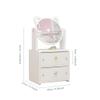 Alunsito Makeup Organizer with Cabinet and Lipstick Shelf Box, Cat Ear Mirror, Cosmetics Storage Box, Dormitory Desktop Dresser, Jewelry Organizer view 2