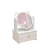 Alunsito Cosmetic Organizer with Round Mirror, Cosmetic Storage Box, Home Dressing Table, Skin Care Products Storage Box, Dormitory Large Capacity Desktop Rack view 1
