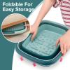 Udefineit Foot Bath Basin, Foldable & Portable Foot Soak Tub with Massage Acupoint for Foot Spa Bath, 15L/4 Gallon, Foot Massager Soaking Bath Basin Bucket for Pedicure Home Spa Treatment (Green) view 3