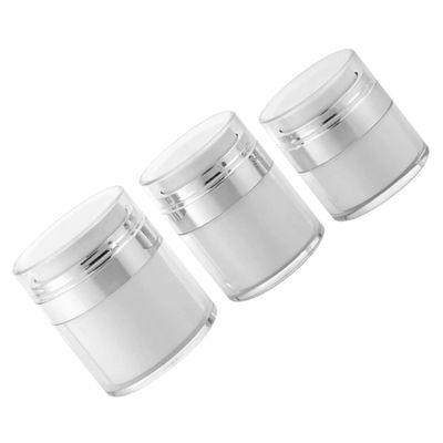 Cabilock 3pcs Portable Lotion Containers Cream Holder Travel Makeup Jars for Creams Lotions Ointments Leakproof Vacuum for Skin Care Cosmetic Travel