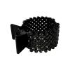 3 Pack Glitter Claw Clips for Long Hair - Metal Rhinestone Hair Rings with High Braids and Horsetail Buckles (Black) view 3