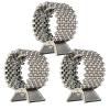 3 Pack Glitter Ponytail Claw Clips - Metal Rhinestone Hair Rings with Braids for Long Hair, Hair Cuff Bands (Silver) view 1