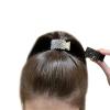 3 Pack Glitter Ponytail Claw Clips - Metal Rhinestone Hair Rings with Braids for Long Hair, Hair Cuff Bands (Silver) view 2