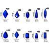 HNUIX Nail Rhinestones - 300pcs Blue, Multiple Shape Gems, Flat Back Rhinestones, for Nail Art view 3