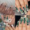 HNUIX Nail Rhinestones - 300pcs Green, Multiple Shape Gems, Flat Back Rhinestones, for Nail Art view 4