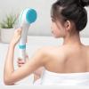 GIENEX USB Silicone Body Scrubber, Charge Electric Long Handle Rotating Bath & Exfoliating Body Brushes Waterproof Facial Face Shower Brush Devices with 5 Brush Heads Deep Cleansing view 3