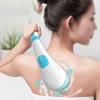 GIENEX USB Silicone Body Scrubber, Charge Electric Long Handle Rotating Bath & Exfoliating Body Brushes Waterproof Facial Face Shower Brush Devices with 5 Brush Heads Deep Cleansing view 4