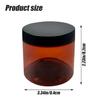 12 oz Amber Plastic Cosmetic Jars Leak Proof Container with Black Lid for Cream, Lotion, Powder, ointment, Beauty Products etc, 6 Pcs. view 2