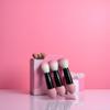 3PCS Makeup Brushes, Synthetic Foundation Face Brush Eyeshadow Kit, Makeup Brush Set For Women Girls, Pink view 3
