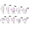HNUIX Nail Rhinestones - 300pcs Crystals Pink, Multiple Shape Gems, Flat Back Rhinestones, for Nail Art view 3