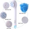 GIENEX Electric Bath Brush Body Brush with 5 Attachments,360Free Rotate Soft Exfoliating Brush Head for Shower view 4