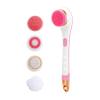 GIENEX Electric Shower Brush Rechargeable Rotating Long Handle Back Scrubber Suitable for Body Cleansing Exfoliation Waterproof and Non-Slip with 4 Types of Brush Heads view 1