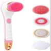 GIENEX Electric Shower Brush Rechargeable Rotating Long Handle Back Scrubber Suitable for Body Cleansing Exfoliation Waterproof and Non-Slip with 4 Types of Brush Heads view 3