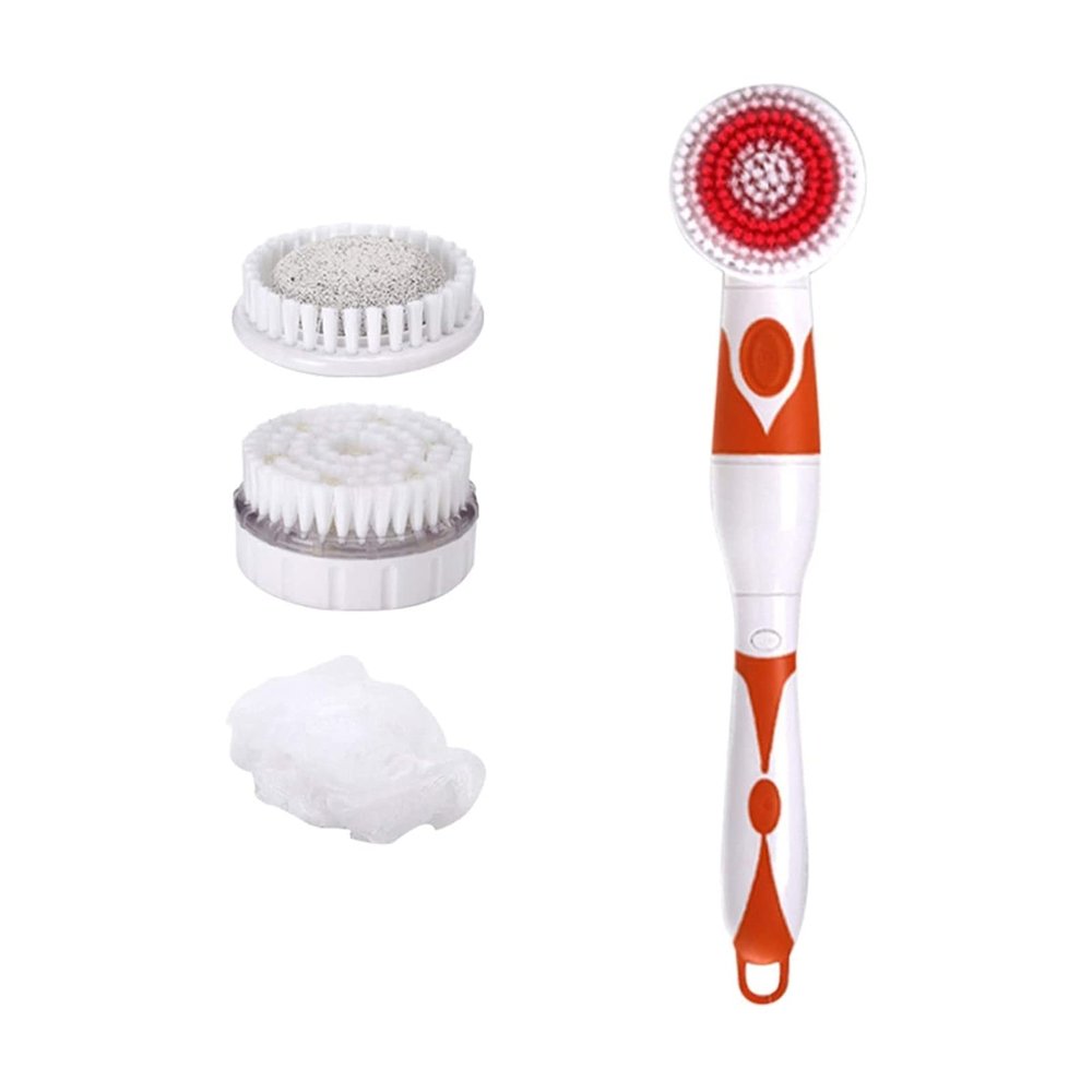 GIENEX Electric Bath Brush Massage Back Brush Back Scrubber Shower Brush with Long Handle for Women Men Elderly