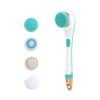 GIENEX Electric Bath Brush Set, Waterproof Silicone Body Brush with 4 Spin Brush Heads, Shower Brush for Facial Bath Scrubber Exfoliating SPA, Back Brush Long Handle for Shower Women Men view 1