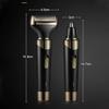 GIENEX Ear and Nose Hair Trimmer Clipper - Professional Painless Eyebrow and Facial Hair Trimmer for Men and Women, Rechargeable, Waterproof Dual Edge Blades for Easy Cleansing view 2