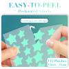 Acne Pimple Patch 112 Patches, Hydrocolloid Acne Patches with Tea Tree & Calendula Oil, Green & Blue Star-Shaped Acne Patches Cute for Face, Hydrocolloid Acne Dots for Acne Zits Pimple Stickers view 3