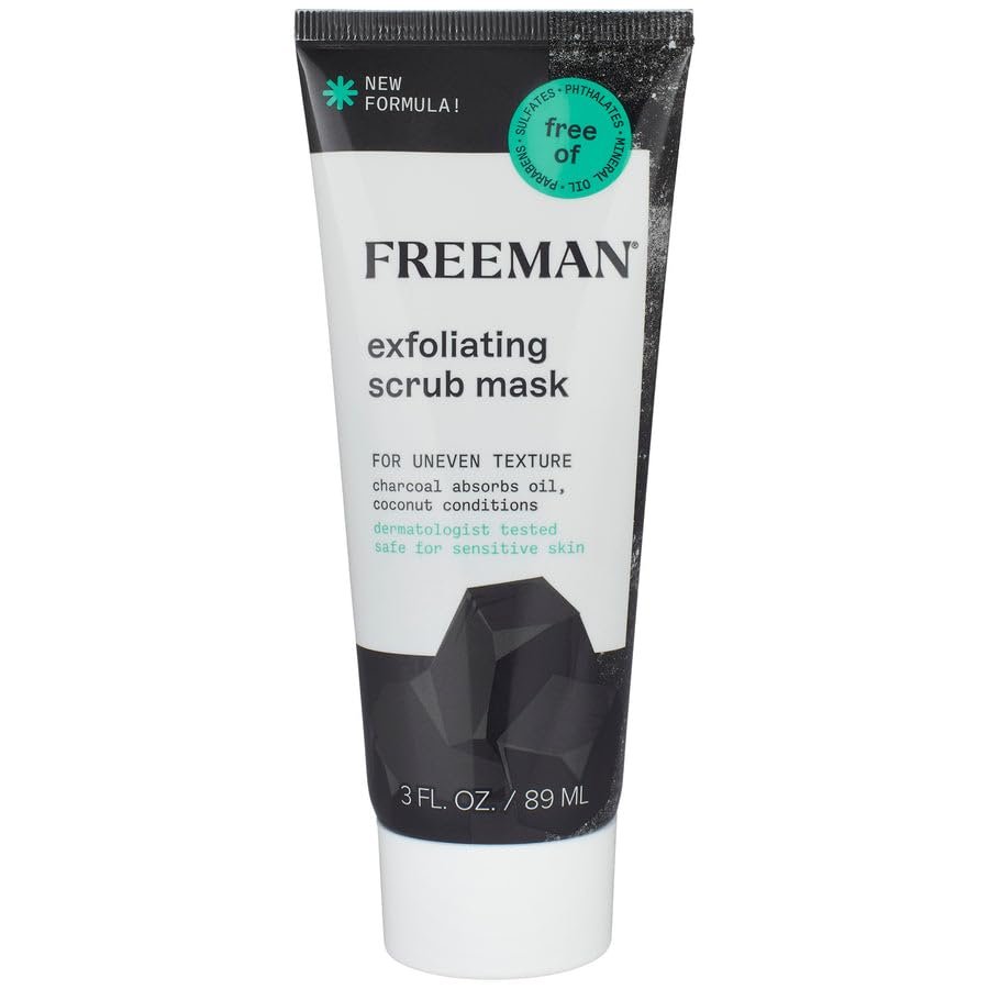 Freeman, Exfoliating Charcoal & Coconut Facial Scrub Mask, 3 Fl Oz