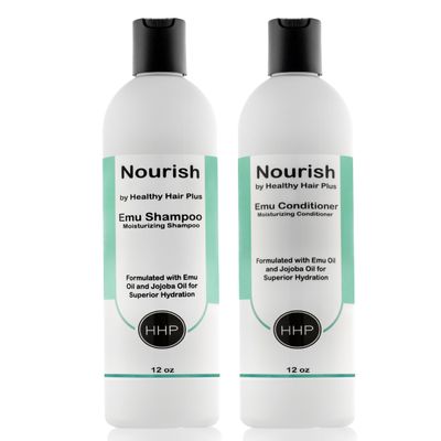 Emu Shampoo & Conditioner by Healthy Hair Plus - Helps Reduce Dryness and Adds Moisture and Shine