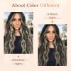 Vigorous Wavy Hair Extension for Women 4Pcs Black Mix Blonde Long Clip in Hair Extensions Soft Synthetic Hairpieces (24 inches, Black Mix Blonde) view 4