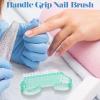 Bokon 400 Pcs Handle Grip Nail Brush Bulk Nail Scrub Brush Nail Brush for Toes and Nails Cleaner, Pedicure Scrubbing tool kit for Men and Women(Multicolor) view 3