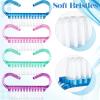 Bokon 400 Pcs Handle Grip Nail Brush Bulk Nail Scrub Brush Nail Brush for Toes and Nails Cleaner, Pedicure Scrubbing tool kit for Men and Women(Multicolor) view 4
