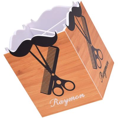 FRCOLOR Salon Shears Holder Hairdressing Tool Storage Box for Combs and Scissors Removable Compartment for Easy Cleaning for Hair Stylists and Barbers