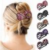 5PCS Rhinestone French Hair Clips for Women Thick Hair No Slip Curved Claw Clips Strong Hold Flat Hair Clip (Curved(Medium,3.54")) view 1