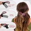 5PCS Rhinestone French Hair Clips for Women Thick Hair No Slip Curved Claw Clips Strong Hold Flat Hair Clip (Curved(Medium,3.54")) view 2