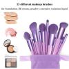 Koccido Makeup Brushes 22 Pcs Makeup Kit,Foundation Brush Eyeshadow Brush Make up Brushes Set (Purple, 22 Piece Set Large) view 3