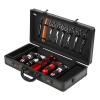 Barber Carrying Case,Portable Travel Case Professional Hair Kit Storage Organizer Suitcase Display Box with Handle and Secure NumLock Portable Luxury Barbers Tools view 1