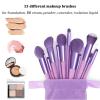 Koccido Makeup Brushes 22 Pcs Makeup Kit,Foundation Brush Eyeshadow Brush Make up Brushes Set (Purple, 22 Piece Set) view 3