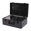 Gdrasuya10 Professional Cosmetic Bag Barber Case for Portable Leatherette Travel Case Professional Hair Kit with Handle and Secure Numlock Portable Barber/Make-up Tool Organizer Case(Black) view 3