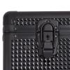 Gdrasuya10 Professional Cosmetic Bag Barber Case for Portable Leatherette Travel Case Professional Hair Kit with Handle and Secure Numlock Portable Barber/Make-up Tool Organizer Case(Black) view 4