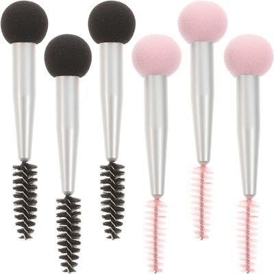 FRCOLOR 6pcs Dual Makeup Brush Sponge Eyebrow Applicator for Soft Material Sponges for Blending and Eyelash Application