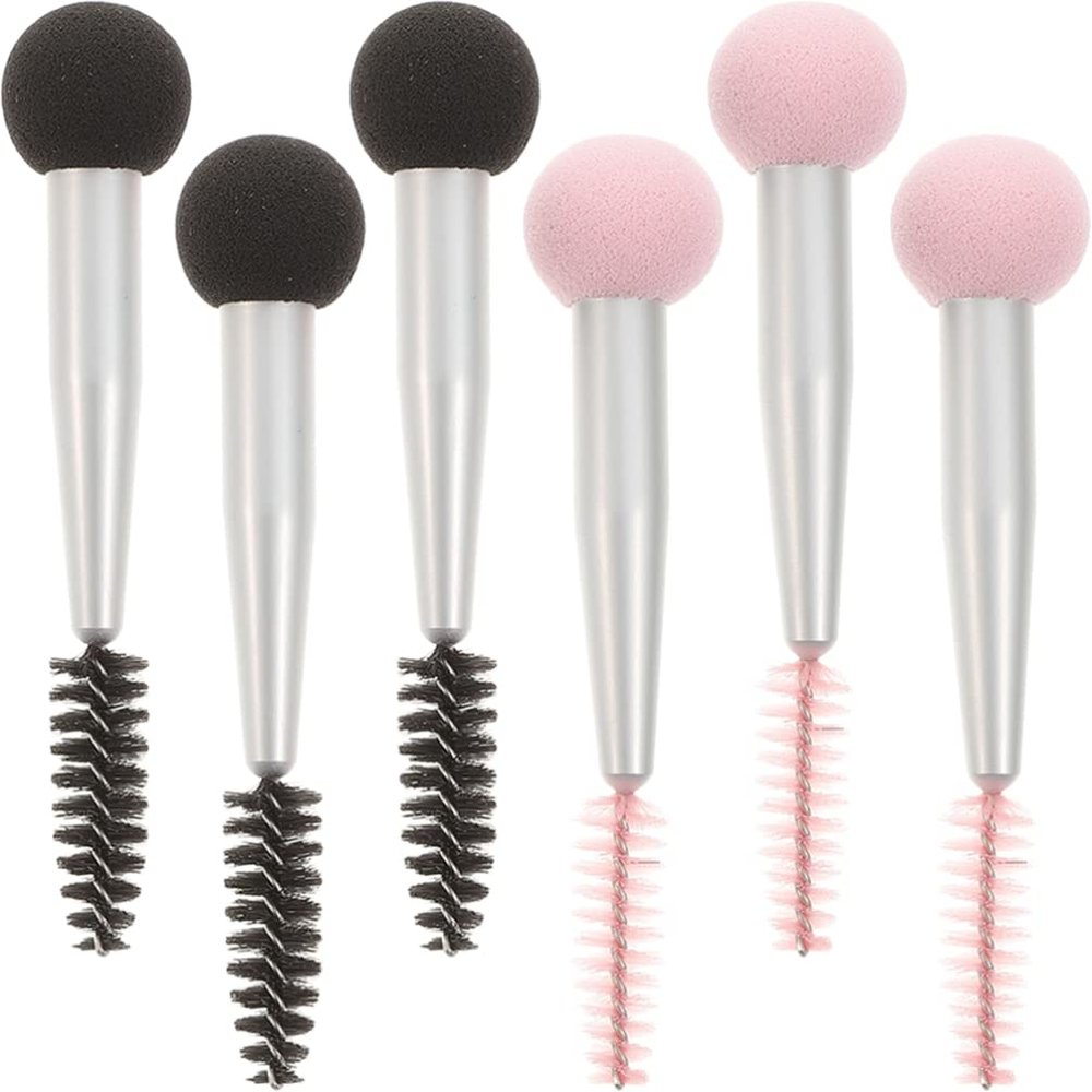 FRCOLOR 6pcs Dual Makeup Brush Sponge Eyebrow Applicator for Soft Material Sponges for Blending and Eyelash Application
