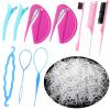 1000Pcs Elastic Clear Hair Bands, Rubber Band Cutter, Topsy Tail Styling Tools, Girls' Christmas Accessories Gift Set view 1
