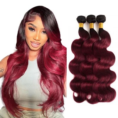 1b99j Bundles Body Wave Hair Ombre Human Hair Bundles 1b/99j Human Hair Bundles Body Wave Bundles Unprocessed Virgin Hair Extensions 14 16 18 Inch Ombre Bundles