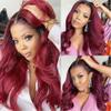 1b99j Bundles Body Wave Hair Ombre Human Hair Bundles 1b/99j Human Hair Bundles Body Wave Bundles Unprocessed Virgin Hair Extensions 14 16 18 Inch Ombre Bundles view 2