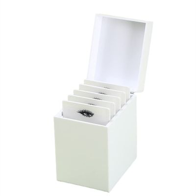 LIXIMMAZN 5 Layers Acrylic Eyelash Storage Box, Makeup Eyelashes Extension Close-Packed Display with 5 Pallets, Grafting False Eyelashes Glue Pallet Holder Display Organizer (5 Layers White)