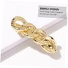 2 pcs Hair Gold and Decorative Accessories Barrettes Clip Shape Woman White Pin Geometric Alloy Ladies Bobby Daily Shaped Bang Metal Barrette Fashion Chain Jewelry Clips for Women Hair Styling Accesso view 2