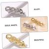 2 pcs Hair Gold and Decorative Accessories Barrettes Clip Shape Woman White Pin Geometric Alloy Ladies Bobby Daily Shaped Bang Metal Barrette Fashion Chain Jewelry Clips for Women Hair Styling Accesso view 4