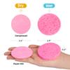 60-Count Compressed Facial Sponges|100% Natural Kickleen Cellulose Cosmetic Spa Sponges for Daily Facial Cleansing|Makeup and Mask Removal | Exfoliating | Skin Massage | Pore Exfoliation(Pink) view 3