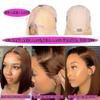 13X4 Straight #4 Brown Bob Wig Human Hair Glueless Lace Frontal Wigs Pre Plucked With Baby Hair 100% Unprocessed HD Transparent Blunt Cut Chocolate Brown Bob Lace Front Wigs For Black Women 10 Inch view 4
