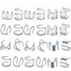 24 Pcs Silver Hair Braids Dreadlock, Non-Piercing Ear Clip Beard Beads Cuffs Clip Hair for Women Men Hair Accessories Styling Jewelry Tools view 1