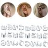 24 Pcs Silver Hair Braids Dreadlock, Non-Piercing Ear Clip Beard Beads Cuffs Clip Hair for Women Men Hair Accessories Styling Jewelry Tools view 4