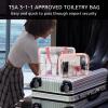 3Pcs Crystal Clear PVC Travel Toiletry Bag Kit for Women Men, Waterproof Vinyl Packing Organizer Storage Bags with Zipper Handle Straps, Cosmetic Pouch Carry on Airport Airline Compliant Bag Handbag view 2