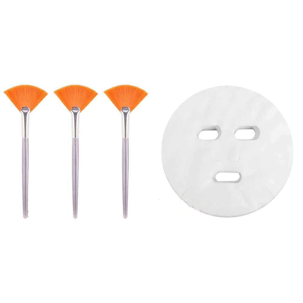 100 pcs Cotton Facial Mask Sheet Skin Care Dry Mask Paper Sheet DIY Cosmetic Face Skin Care Mask with Fan Facial Makeup for Home Travel