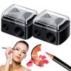 Andy's Orchids Make Up Sharpener, Dual Holes Cosmetic Pencil Eyeliner Lip Pencil Sharpener, Eye Liner Eyebrow Trimmer with Cover 5Pcs view 1